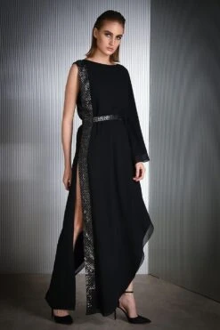 Rohit Gandhi + Rahul Khanna Asymmetric Dress With Crystal Embroidery 8 Rohit Gandhi + Rahul Khanna Asymmetric Dress With Crystal Embroidery -Echoo Clothing Shop 0112rr01 3