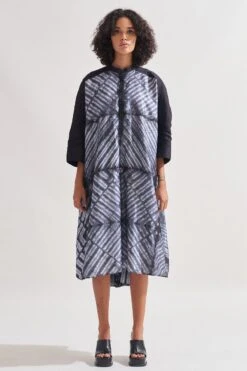 Amrich Black Shibori Handcrafted Jane Dress