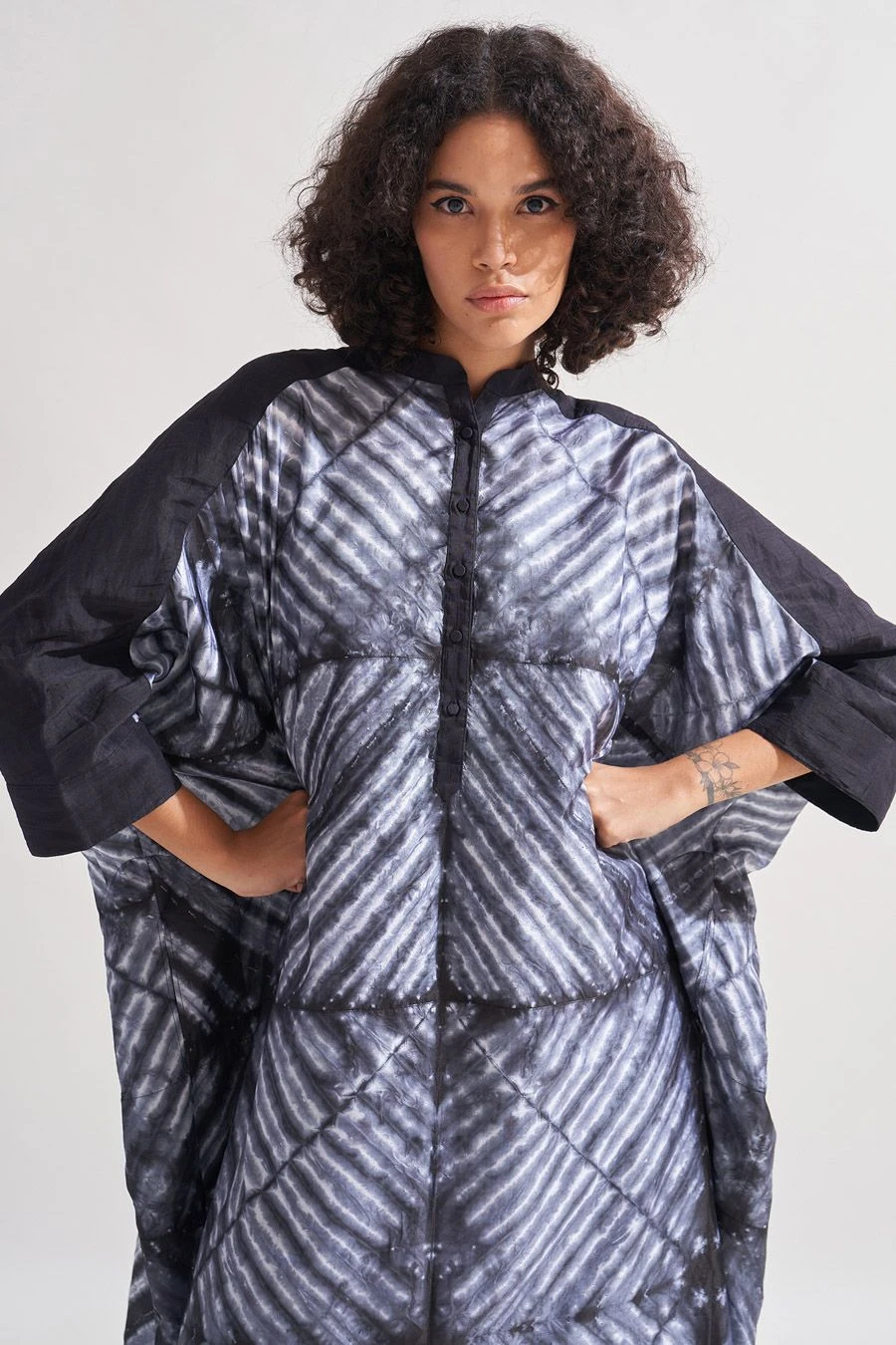 Amrich Black Shibori Handcrafted Jane Dress 7 Amrich Black Shibori Handcrafted Jane Dress - Image 5