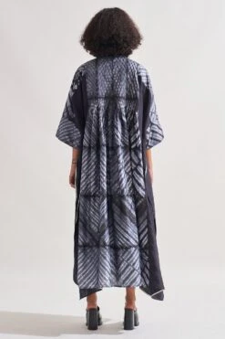 Amrich Black Shibori Handcrafted Eden Dress 15 Amrich Black Shibori Handcrafted Eden Dress -Echoo Clothing Shop 0404amr05 7