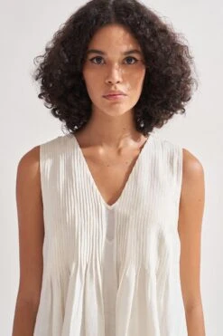 Amrich White Riki Pleated Maxi Dress 10 Amrich White Riki Pleated Maxi Dress -Echoo Clothing Shop 0404amr24 4