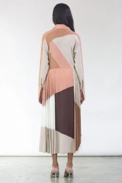 Bodice Color-block Pleated Panel Dress -Echoo Clothing Shop 0dpbwow 2292d 1200 3