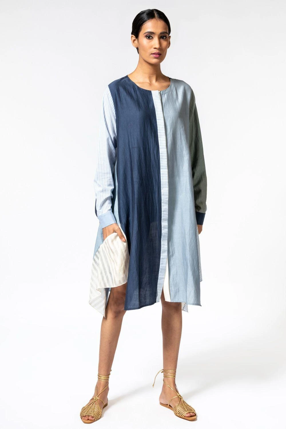 SWGT Colour Blocked Blue Dress 3 SWGT Colour Blocked Blue Dress