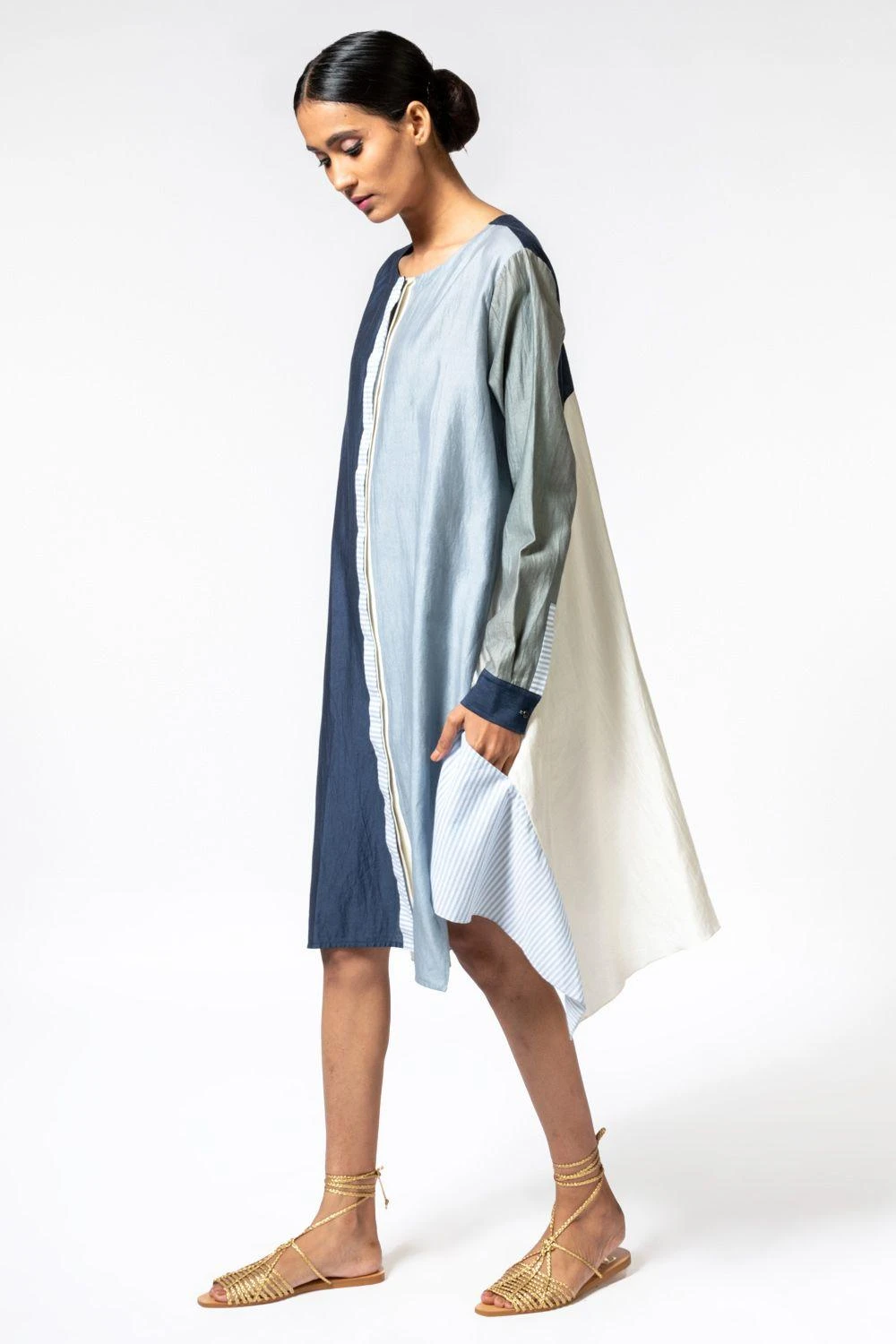 SWGT Colour Blocked Blue Dress 4 SWGT Colour Blocked Blue Dress - Image 2