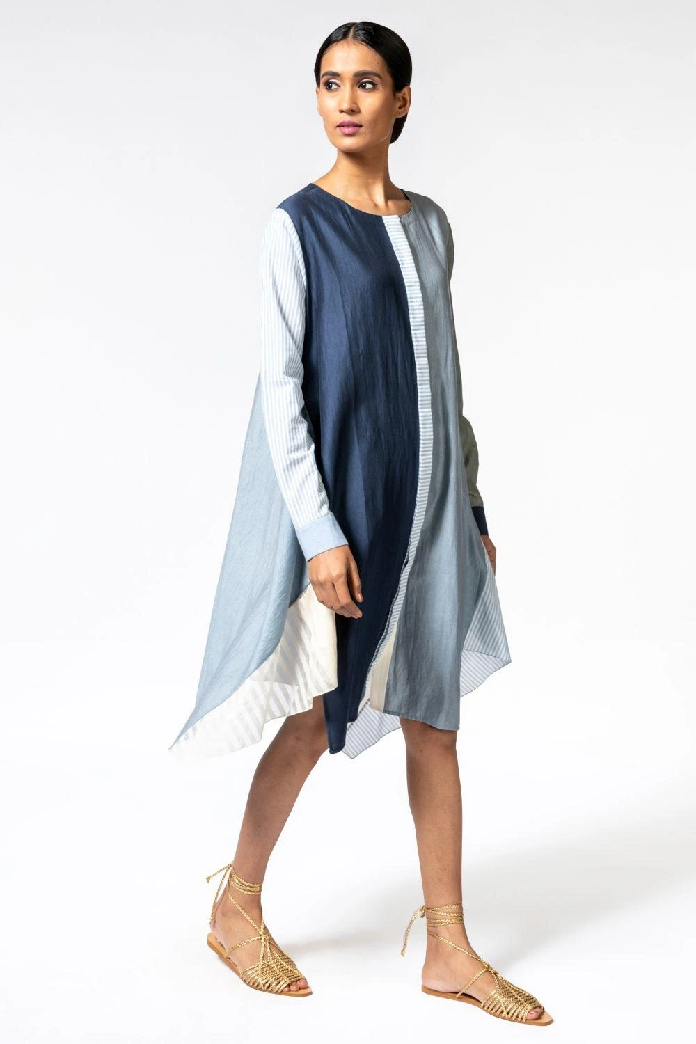 SWGT Colour Blocked Blue Dress 5 SWGT Colour Blocked Blue Dress - Image 3