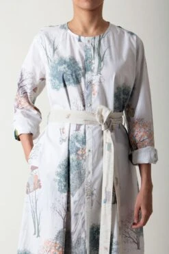 SUKETDHIR White Printed Poplin Shirt Dress 10 SUKETDHIR White Printed Poplin Shirt Dress -Echoo Clothing Shop 101sd34 4
