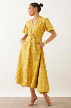 SNOB Daichi Clover Printed Dress