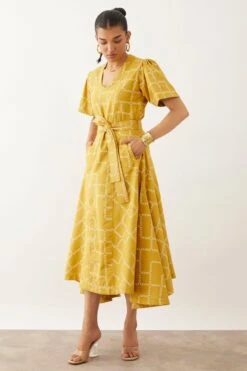 SNOB Daichi Clover Printed Dress -Echoo Clothing Shop 10823sb8 4