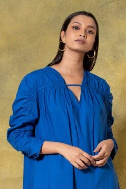 Bodice Blue Ruched Dress -Echoo Clothing Shop 11423bo7 4