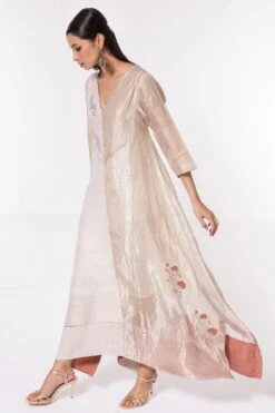 Bodhi Tree Ivory Half & Half Embroidered Kaftan Dress -Echoo Clothing Shop 124bt10 3