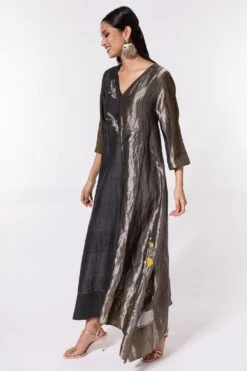 Bodhi Tree Charcoal Half & Half Kaftan Dress 9 Bodhi Tree Charcoal Half & Half Kaftan Dress -Echoo Clothing Shop 124bt20 3
