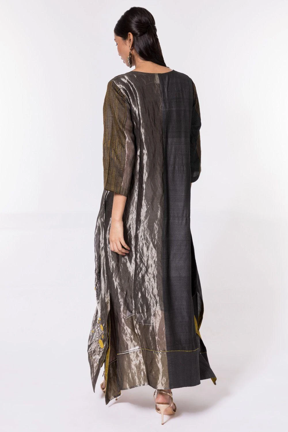 Bodhi Tree Charcoal Half & Half Kaftan Dress 7 Bodhi Tree Charcoal Half & Half Kaftan Dress - Image 5