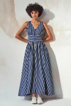 Khara Kapas Light House Striped Dress
