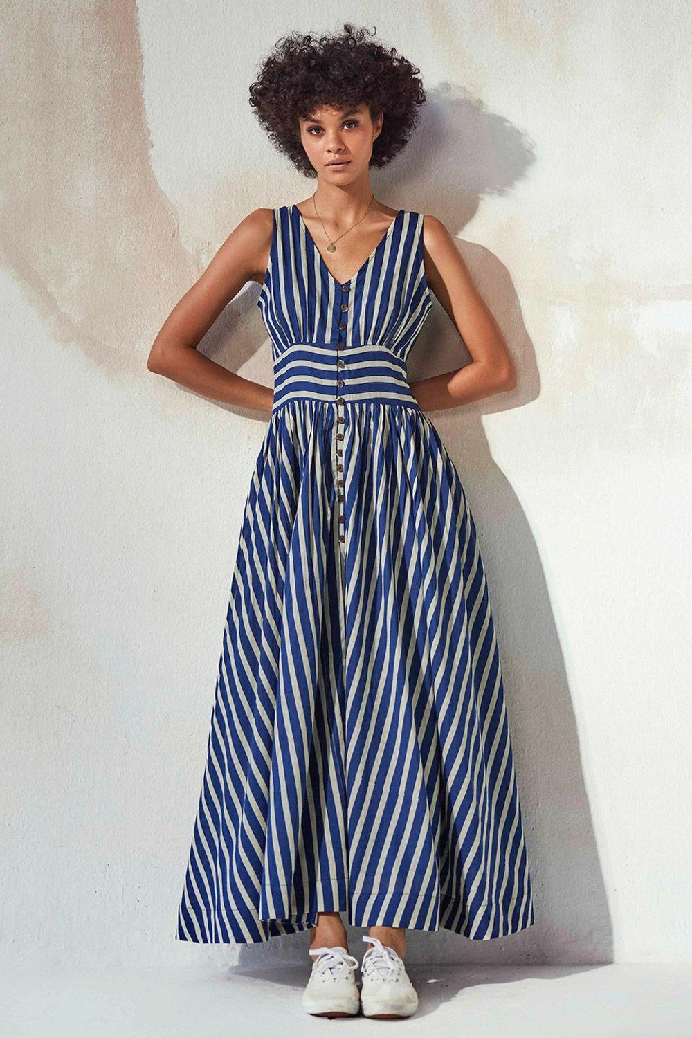 Khara Kapas Light House Striped Dress 3 Khara Kapas Light House Striped Dress