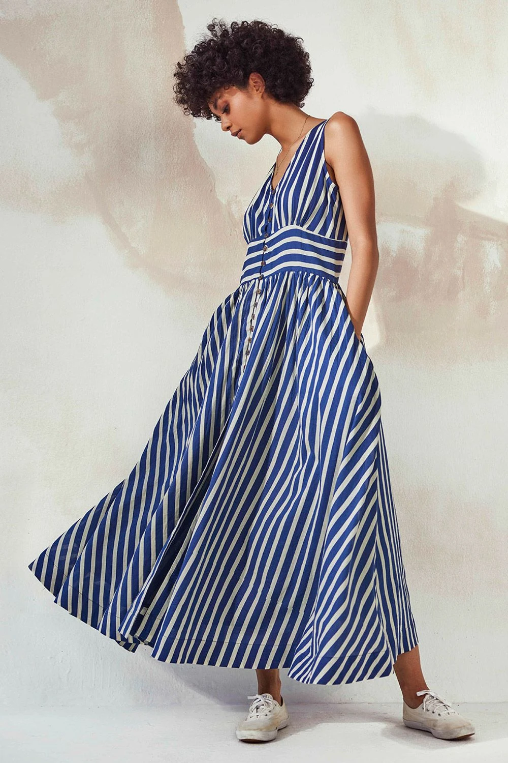 Khara Kapas Light House Striped Dress 4 Khara Kapas Light House Striped Dress - Image 2