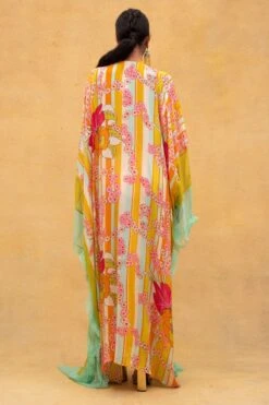 CAPISVIRLEO Multicoloured Chiffon Kaftan Dress 11 CAPISVIRLEO Multicoloured Chiffon Kaftan Dress -Echoo Clothing Shop 132cp12 5