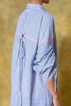 SavioJon Blue Collared High-low Dress -Echoo Clothing Shop 13423sj8 4