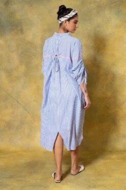 SavioJon Blue Collared High-low Dress -Echoo Clothing Shop 13423sj8 5