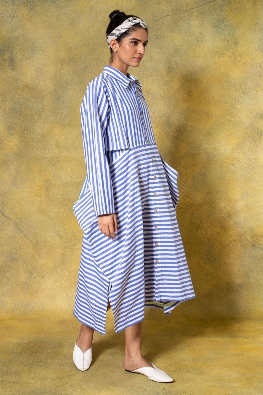 SavioJon Blue Striped Cutout Dress 4 SavioJon Blue Striped Cutout Dress - Image 2