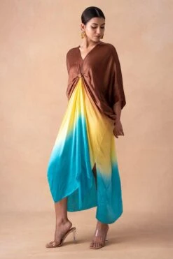 Inca Radiant Multi-hued Ombre Knot Kaftan Dress -Echoo Clothing Shop 15124inca6 3