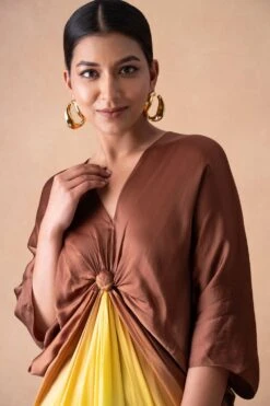 Inca Radiant Multi-hued Ombre Knot Kaftan Dress -Echoo Clothing Shop 15124inca6 4