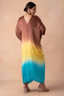 Inca Radiant Multi-hued Ombre Knot Kaftan Dress -Echoo Clothing Shop 15124inca6 5