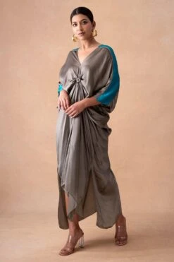 Inca Modern Grey-teal Knot Kaftan Dress 9 Inca Modern Grey-teal Knot Kaftan Dress -Echoo Clothing Shop 15124inca8 3