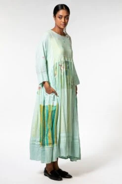 Injiri Sea Blue Jamdani Dress 8 Injiri Sea Blue Jamdani Dress -Echoo Clothing Shop 1610inj14 3