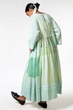 Injiri Sea Blue Jamdani Dress 9 Injiri Sea Blue Jamdani Dress -Echoo Clothing Shop 1610inj14 4