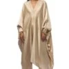 AK-OK By Anamika Khanna Earthy Beige Silk Kaftan Dress -Echoo Clothing Shop 16124akok2 1