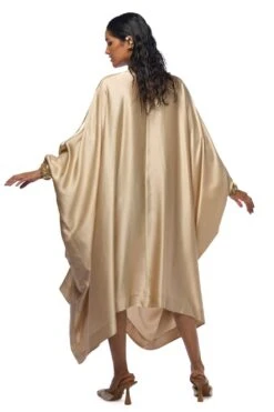 AK-OK By Anamika Khanna Earthy Beige Silk Kaftan Dress -Echoo Clothing Shop 16124akok2 5