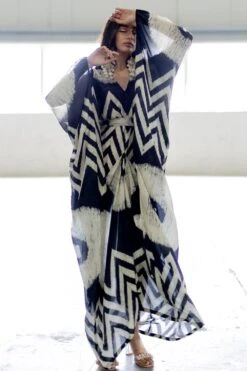 Pooja Keyur Juno Black Kaftan Dress