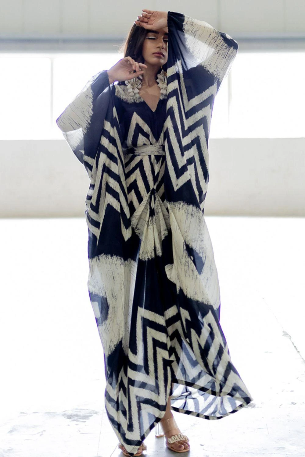 Pooja Keyur Juno Black Kaftan Dress 3 Pooja Keyur Juno Black Kaftan Dress