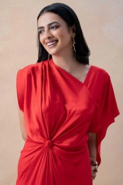 Stephany Red Draped Kaftan Dress 10 Stephany Red Draped Kaftan Dress -Echoo Clothing Shop 16623sy4 4