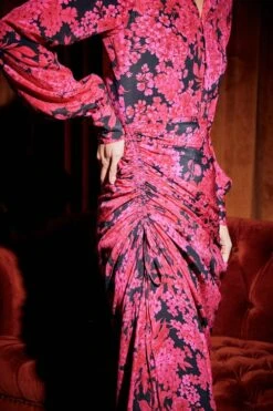 REIK Pink & Black Abstract Printed Beau Dress -Echoo Clothing Shop 17323rk24 4