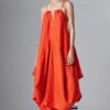 Chola Orange Deconstructed Linen Dress 1 Chola Orange Deconstructed Linen Dress -Echoo Clothing Shop 179cd5 1