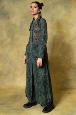 Dhruv Kapoor Green Buttoned Down Dress -Echoo Clothing Shop 18042023dk01 3