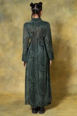 Dhruv Kapoor Green Buttoned Down Dress -Echoo Clothing Shop 18042023dk01 5