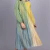 Meghna Panchmatia Green Ombre Pleated Dress -Echoo Clothing Shop 187mp17 1