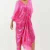 Inca Pink Splatter Kaftan Dress 1 Inca Pink Splatter Kaftan Dress -Echoo Clothing Shop 1923ina50 1