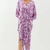 Inca Purple Clover Kaftan Dress 1 Inca Purple Clover Kaftan Dress -Echoo Clothing Shop 1923ina8 1