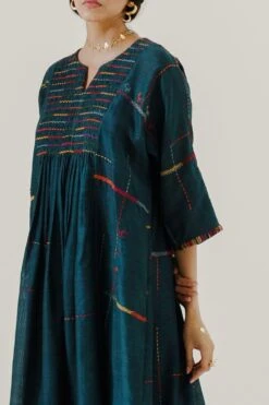 Sunira Designs Green Mool Dress With Kimono Style Sleeves -Echoo Clothing Shop 197sun11 4