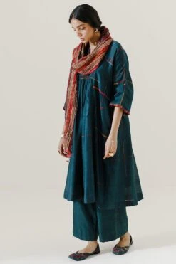 Sunira Designs Green Mool Dress With Kimono Style Sleeves -Echoo Clothing Shop 197sun11 5