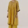 Sunira Designs Yellow Mool Dress With Kimono Style Sleeves 1 Sunira Designs Yellow Mool Dress With Kimono Style Sleeves -Echoo Clothing Shop 197sun12 1
