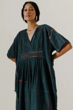 Sunira Designs Green Mool Kaftan Midi Dress 10 Sunira Designs Green Mool Kaftan Midi Dress -Echoo Clothing Shop 197sun15 3