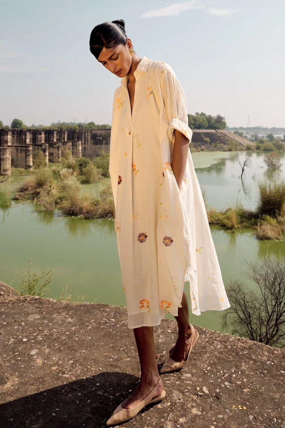 Khara Kapas Dove Shirt Dress 4 Khara Kapas Dove Shirt Dress - Image 2