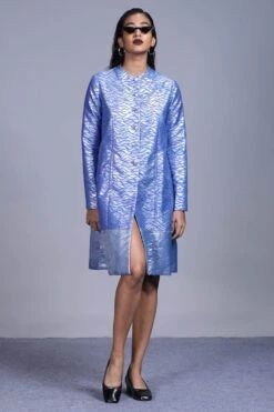 Hemang Agrawal Udaka Silver Brocade Panelled Jacket Dress -Echoo Clothing Shop 2011bhea 0089644 3