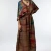 CAPISVIRLEO Multicoloured Tie Dye Kaftan Dress