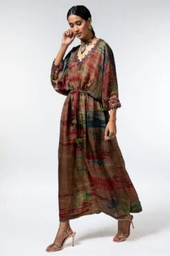CAPISVIRLEO Multicoloured Tie Dye Kaftan Dress -Echoo Clothing Shop 208capis17 3