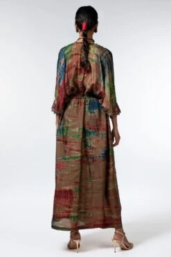 CAPISVIRLEO Multicoloured Tie Dye Kaftan Dress -Echoo Clothing Shop 208capis17 4